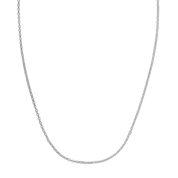 Double Extendable Cable Chain in 14k White Gold (1.40 mm) - alternate view 2