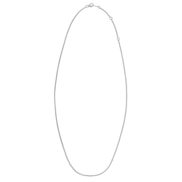 Double Extendable Cable Chain in 14k White Gold (1.40 mm) - alternate view 3