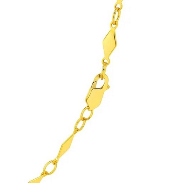 14K Yellow Gold Polished Diamond Motif Chain (3.00 mm) - alternate view 3