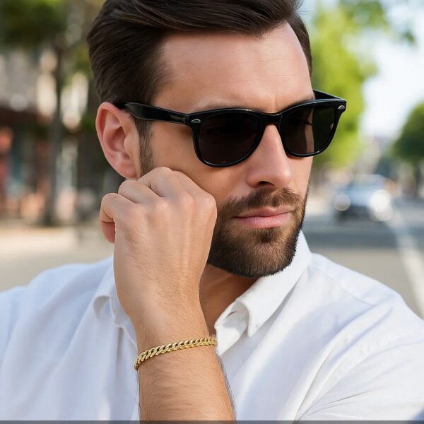10k Yellow Gold Semi Solid Miami Cuban Bracelet (5.00 mm) - alternate view 2