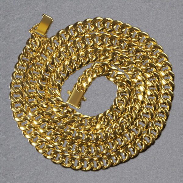10k Yellow Gold Semi Solid Miami Cuban Chain (6.10 mm) - alternate view 5