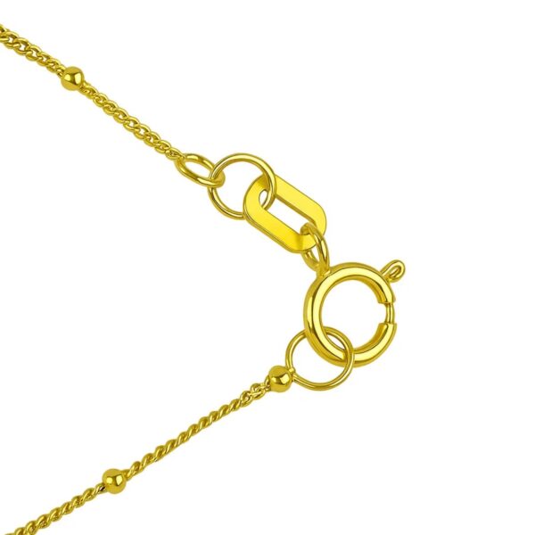 14K Yellow Gold Malachite Inlay Circle Necklace - alternate view 4