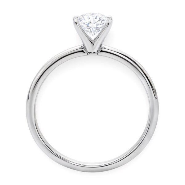 1 Carat Oval Lab Grown IGI G/VS1 Diamond Solitaire Ring in 14K White Gold - alternate view 3
