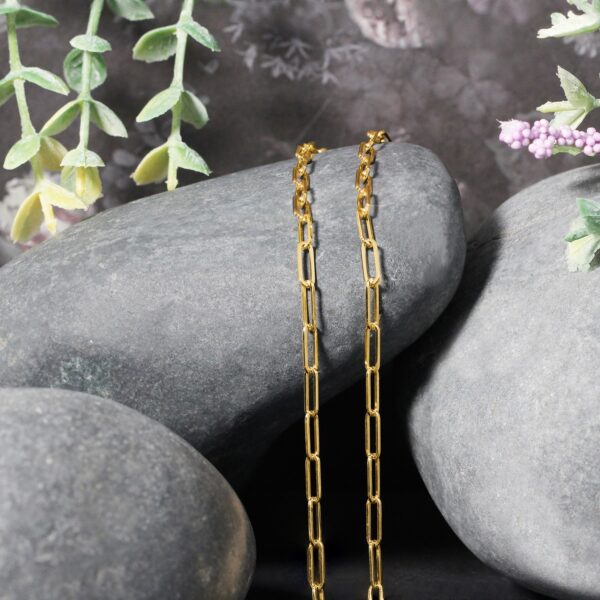 14K Yellow Gold Paperclip Chain (2.50 mm) - alternate view 4