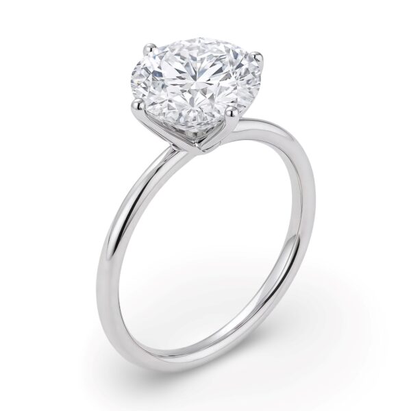 2 Carat Round Lab Grown IGI G/VS1 Diamond Solitaire Ring in Sterling Silver - alternate view 2