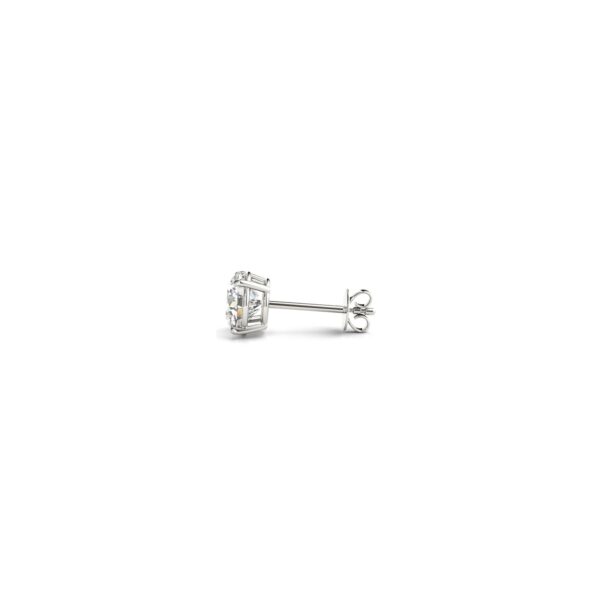 1/2 cttw Lab Grown Round Diamond Stud Earrings 14k White Gold (G/VS2) - alternate view 2