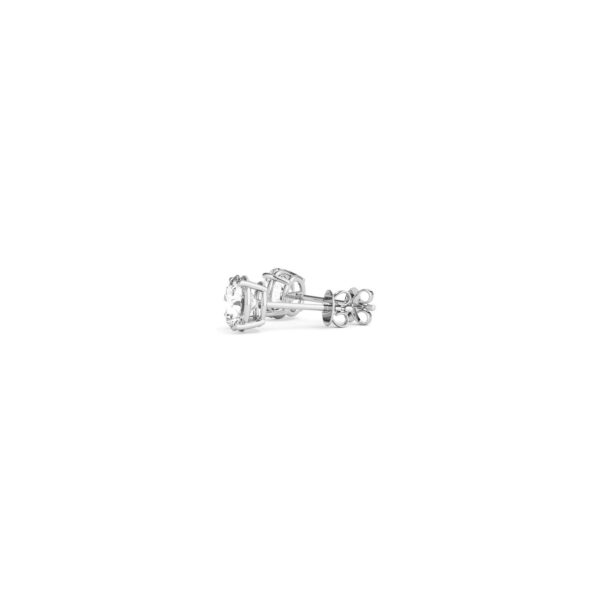 1/2 cttw Lab Grown Round Diamond Stud Earrings 14k White Gold (G/VS2) - alternate view 4