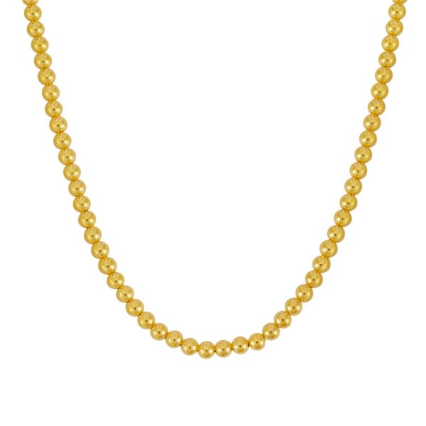 14k Yellow Gold Bead Chain (6mm) - alternate view 2