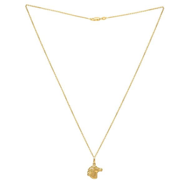 Horse Profile Medium Necklace in 14K Yellow Gold - alternate view 2