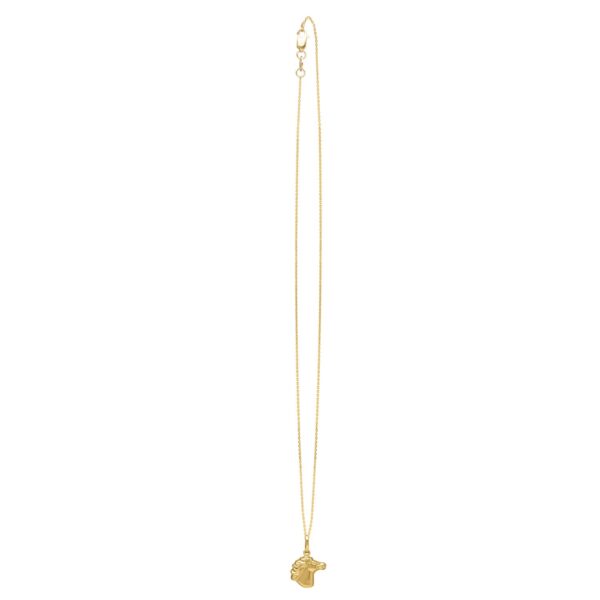 Horse Profile Medium Necklace in 14K Yellow Gold - alternate view 3