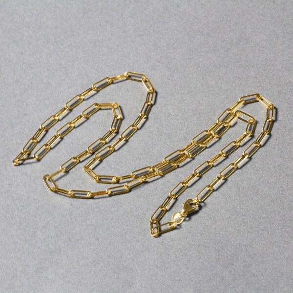 10K Yellow Gold Paperclip Chain (2.50 mm) - alternate view 5