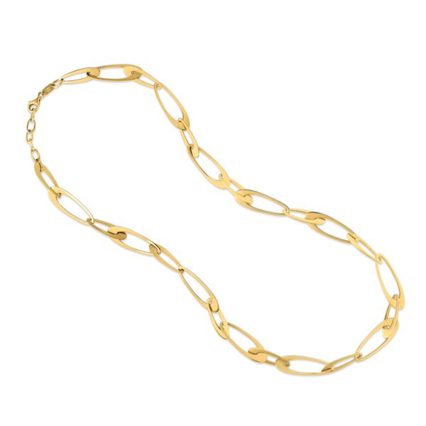 14K Yellow Gold Italian Oval Links Necklace - alternate view 2