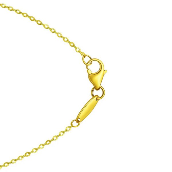 14K Yellow Gold Puffed Mini Heart Pendant Necklace - alternate view 3
