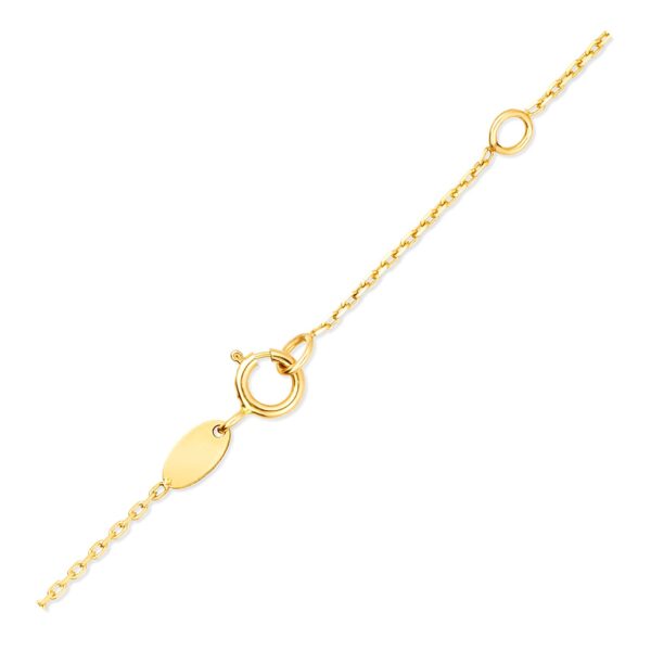 14k Yellow Gold Chain Necklace with Cross Stations - alternate view 3