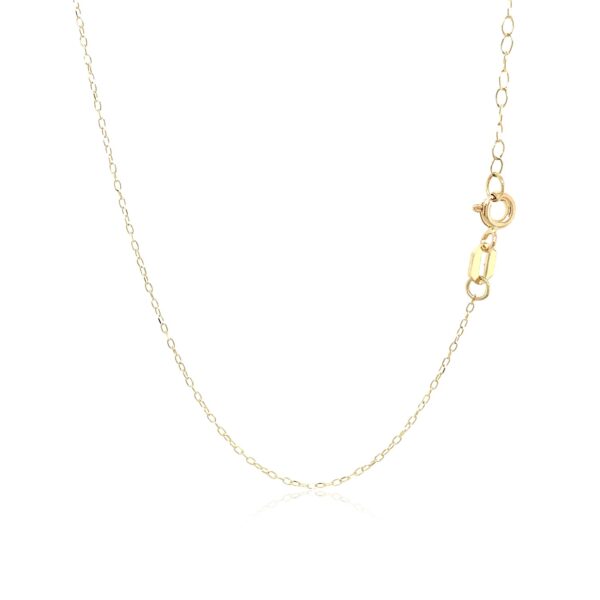 14k Yellow Gold Necklace with Dog Paw Print Symbol in Mother of Pearl - alternate view 3