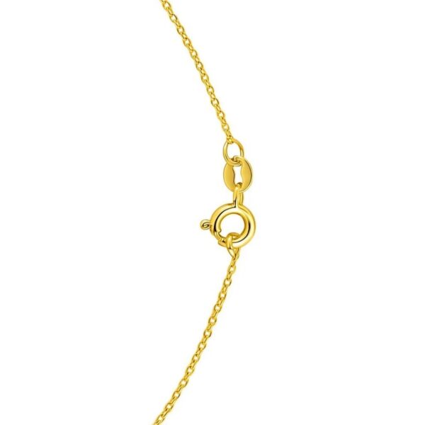 14K Yellow Gold Emerald Cut Amethyst Necklace - alternate view 2