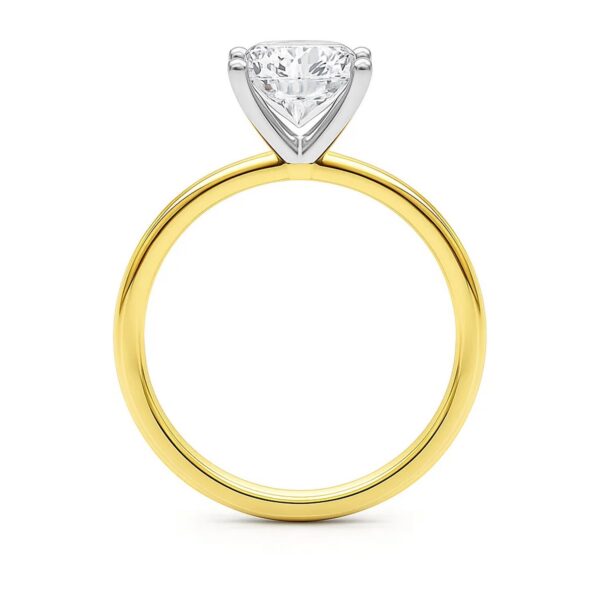2 Carat Princess Lab Grown IGI G/VS1 Diamond Solitaire Ring in 10K Yellow Gold - alternate view 4
