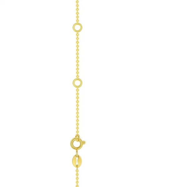 14K Yellow Gold Blue And White Topaz Dancing Drop Necklace - alternate view 4
