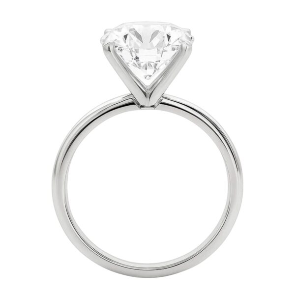 5 Carat Oval Lab Grown IGI G/VS1 Diamond Solitaire Ring in 10K White Gold - alternate view 3