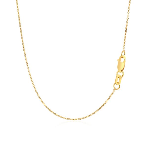 14k Yellow Gold Polished Moon Necklace with Diamond - alternate view 4