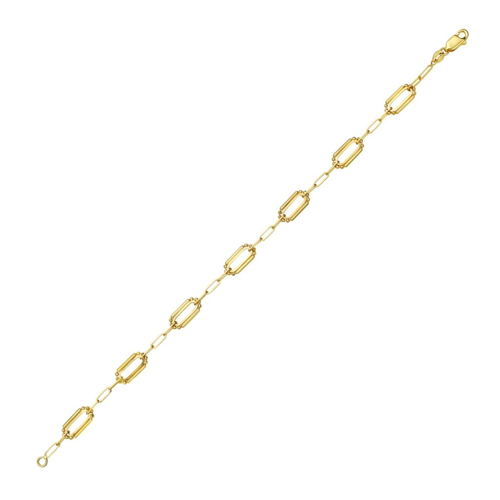 14K Yellow Gold Pallina Paperclip Link Bracelet