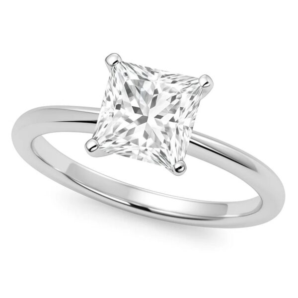5 Carat Princess Lab Grown IGI G/VS1 Diamond Solitaire Ring in 10K White Gold