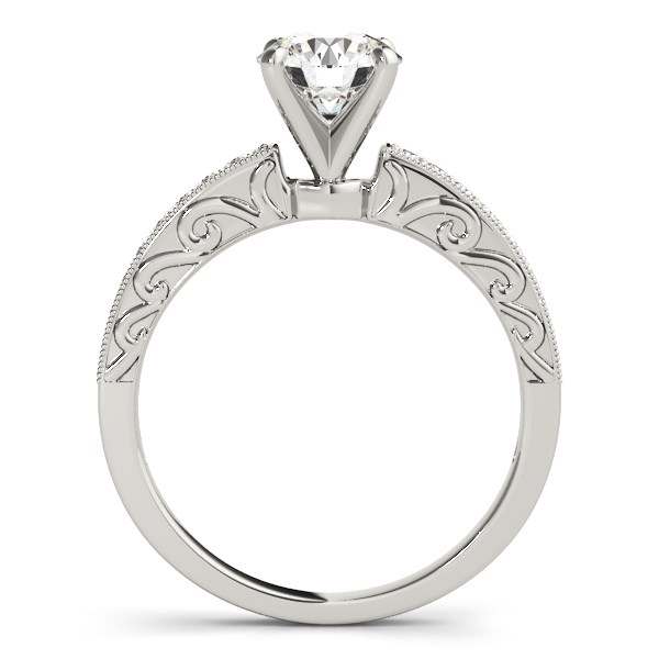 14k White Gold Antique Style Diamond Engagement Ring (1 1/8 cttw) - alternate view 2