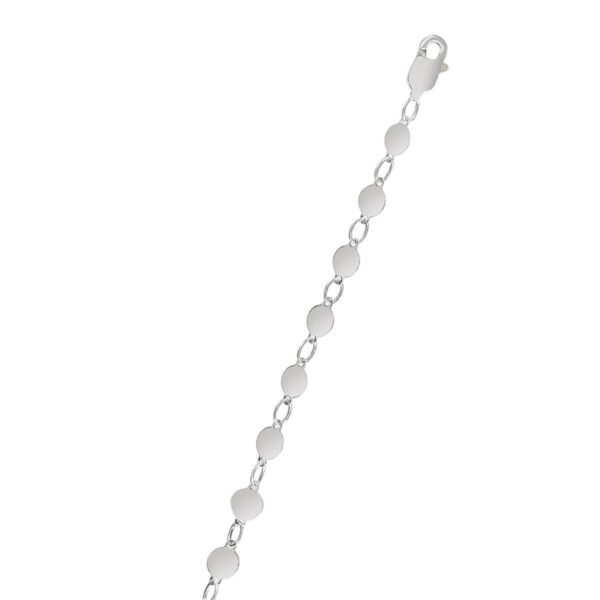 14k White Gold Necklace with Polished Circles - alternate view 2