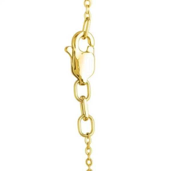 Textured Saturn Bead Necklace in 14K Yellow Gold - alternate view 3