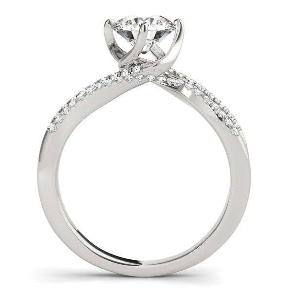 14k White Gold Spiral Design Pronged Diamond Engagement Ring (1 1/8 cttw) - alternate view 2