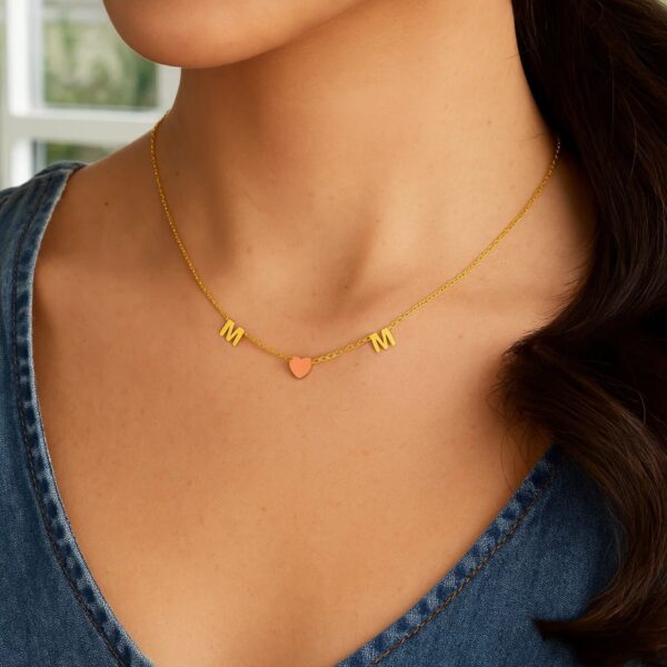 14k Yellow and Rose Gold Mom Necklace - Two-Tone Gold - alternate view 2