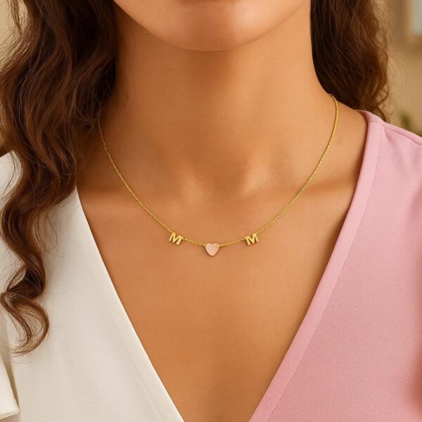 14k Yellow and Rose Gold Mom Necklace - Two-Tone Gold - alternate view 3