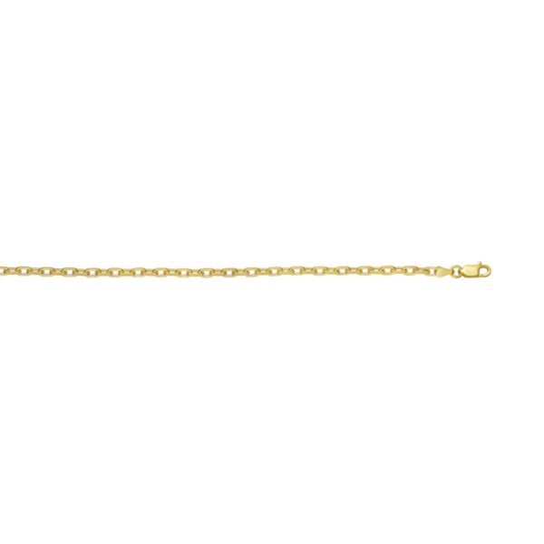 Sterling Silver Gold Plated French Cable Chain (2.80 mm) - alternate view 3