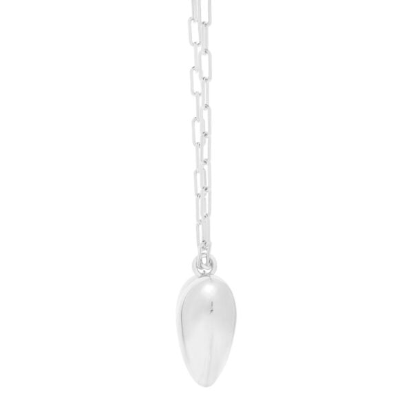 Sterling Silver Rhodium Plated Puffed Heart Pendant - alternate view 3