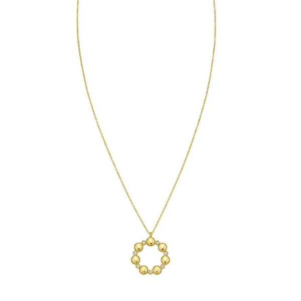 14K Yellow Gold Diamond Cut Cable Chain Necklace - alternate view 3