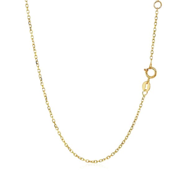 14k Yellow Gold 17 inch Necklace with Round White Topaz - alternate view 4