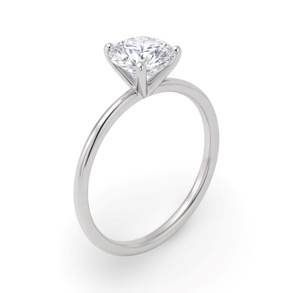 1 1/2 Carat Round Lab Grown IGI G/VS1 Diamond Ring in 10K White Gold - alternate view 2
