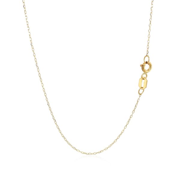 14k Yellow Gold Necklace with Cat Symbol in Mother of Pearl - alternate view 2