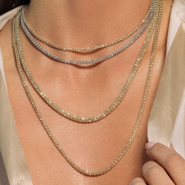 Ice Barrel Chain in 14k Yellow Gold (3.23 mm) - alternate view 4
