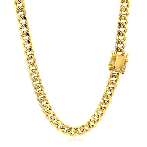 10k Yellow Gold Semi Solid Miami Cuban Chain (5.00 mm) - alternate view 3