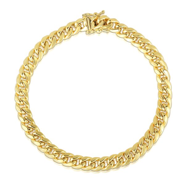 14k Yellow Gold Semi Solid Miami Cuban Bracelet (10.70 mm) - alternate view 2