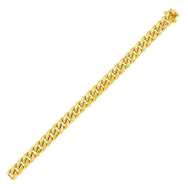 10k Yellow Gold Semi Solid Miami Cuban Bracelet (6.10 mm)