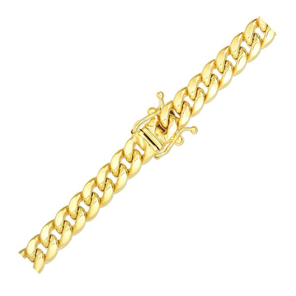 10k Yellow Gold Semi Solid Miami Cuban Bracelet (6.10 mm) - alternate view 2