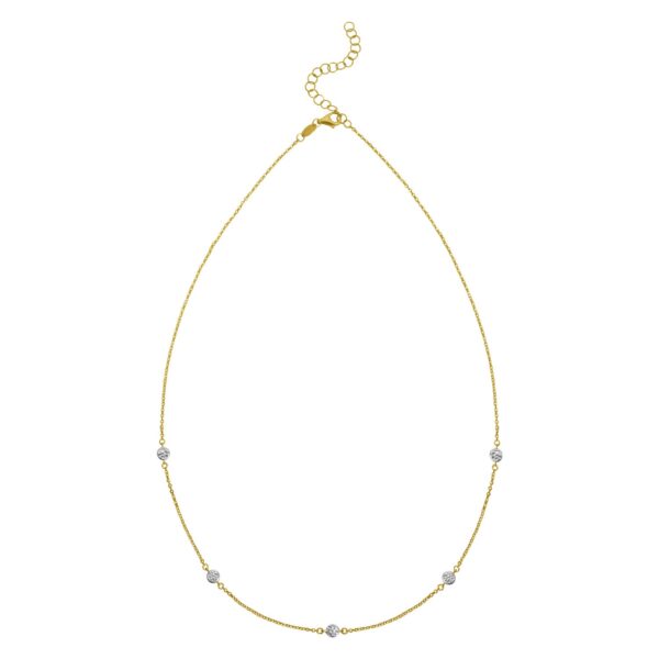14K Two Tone Gold Classic Paperclip Chain Necklace - Two-Tone Gold - alternate view 2