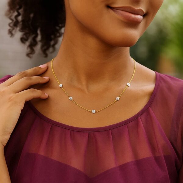 14K Two Tone Gold Classic Paperclip Chain Necklace - Two-Tone Gold - alternate view 3