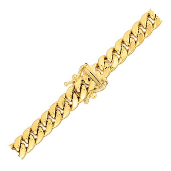 10k Yellow Gold Semi Solid Miami Cuban Chain (6.60 mm) - alternate view 2