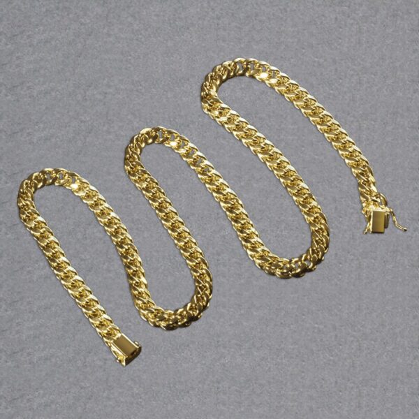 10k Yellow Gold Semi Solid Miami Cuban Chain (6.60 mm) - alternate view 4