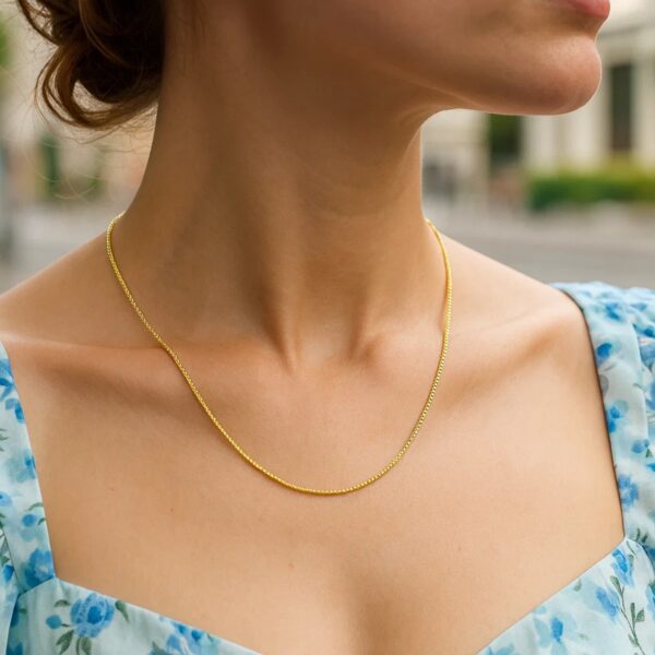 14K Yellow Gold Sparkle Spring Chain Necklace (1.90 mm) - alternate view 3