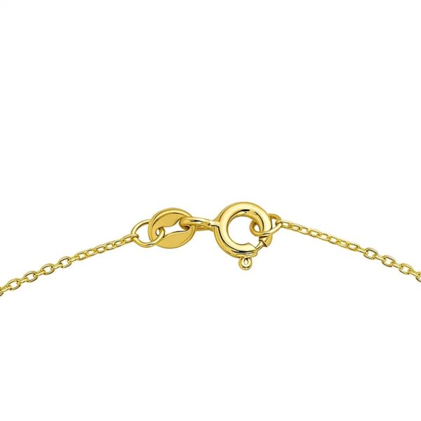14K Yellow Gold Emerald Cut Peridot Necklace - alternate view 4
