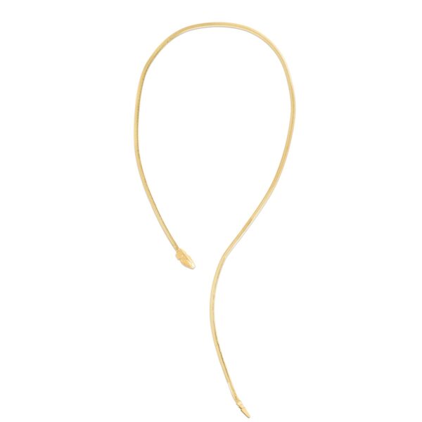 14k Yellow Gold Serpent Necklace - alternate view 2